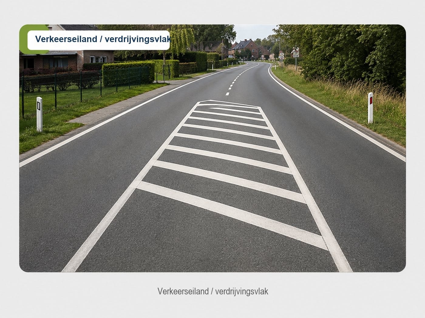 Verkeerseiland/verdrijvingsvlak — Verhoogde inrichting