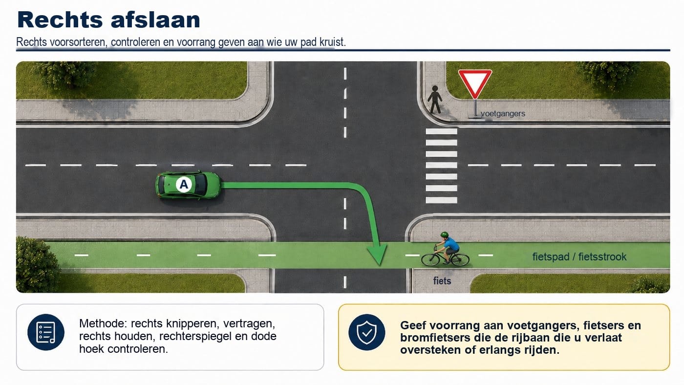 Een trottoir of fietspad dwarsen