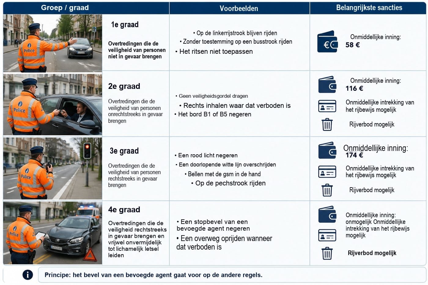 Overtredingen, sancties en straffen