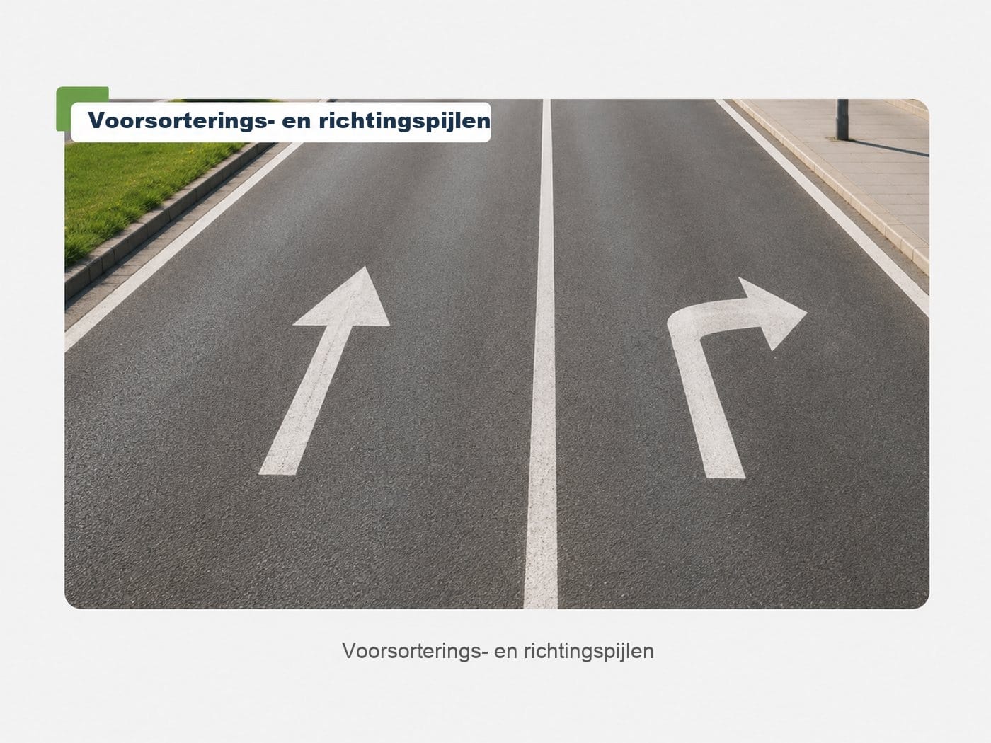 Pijlen op de rijstroken
