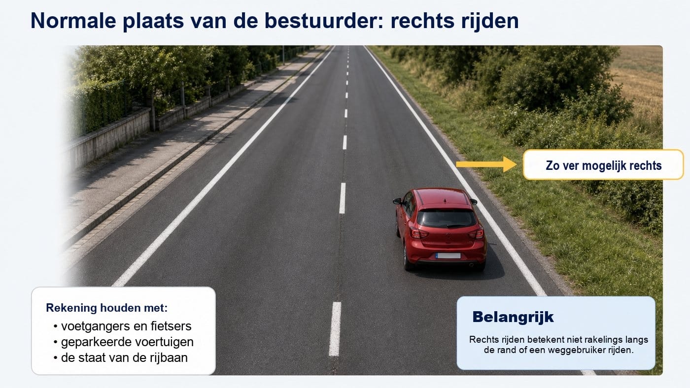 De plaats van de bestuurders
