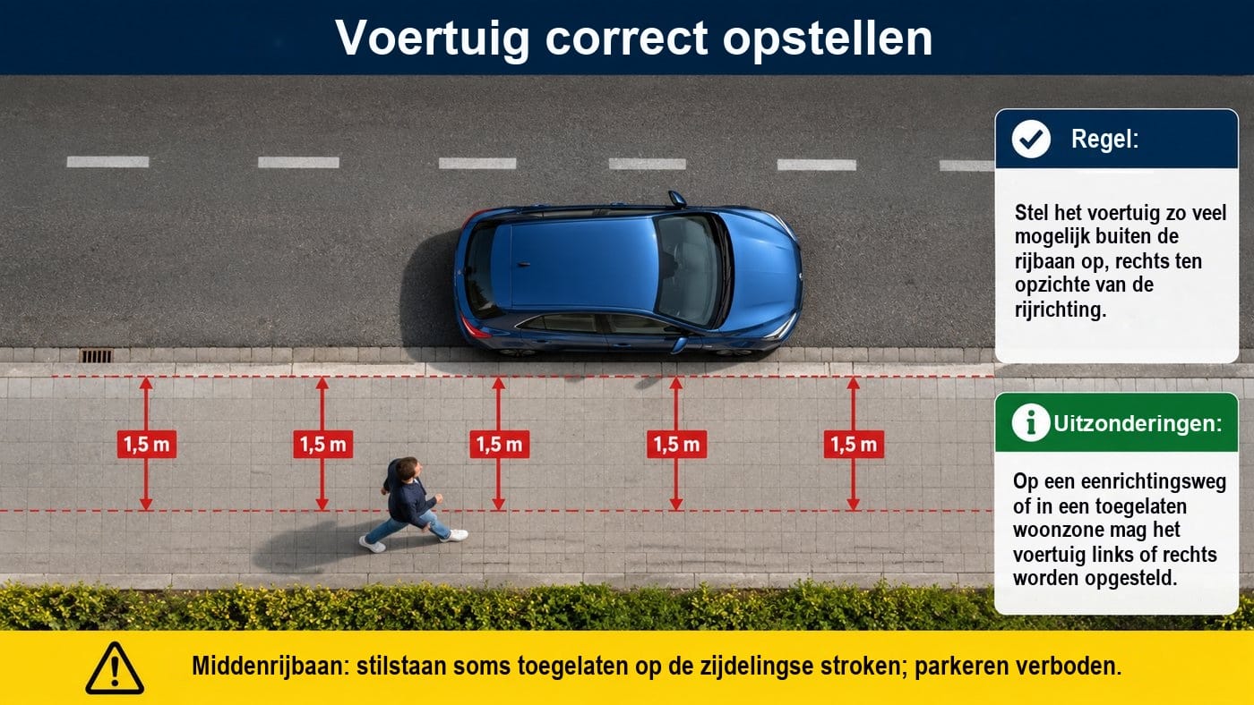 Waar plaatst u het voertuig?