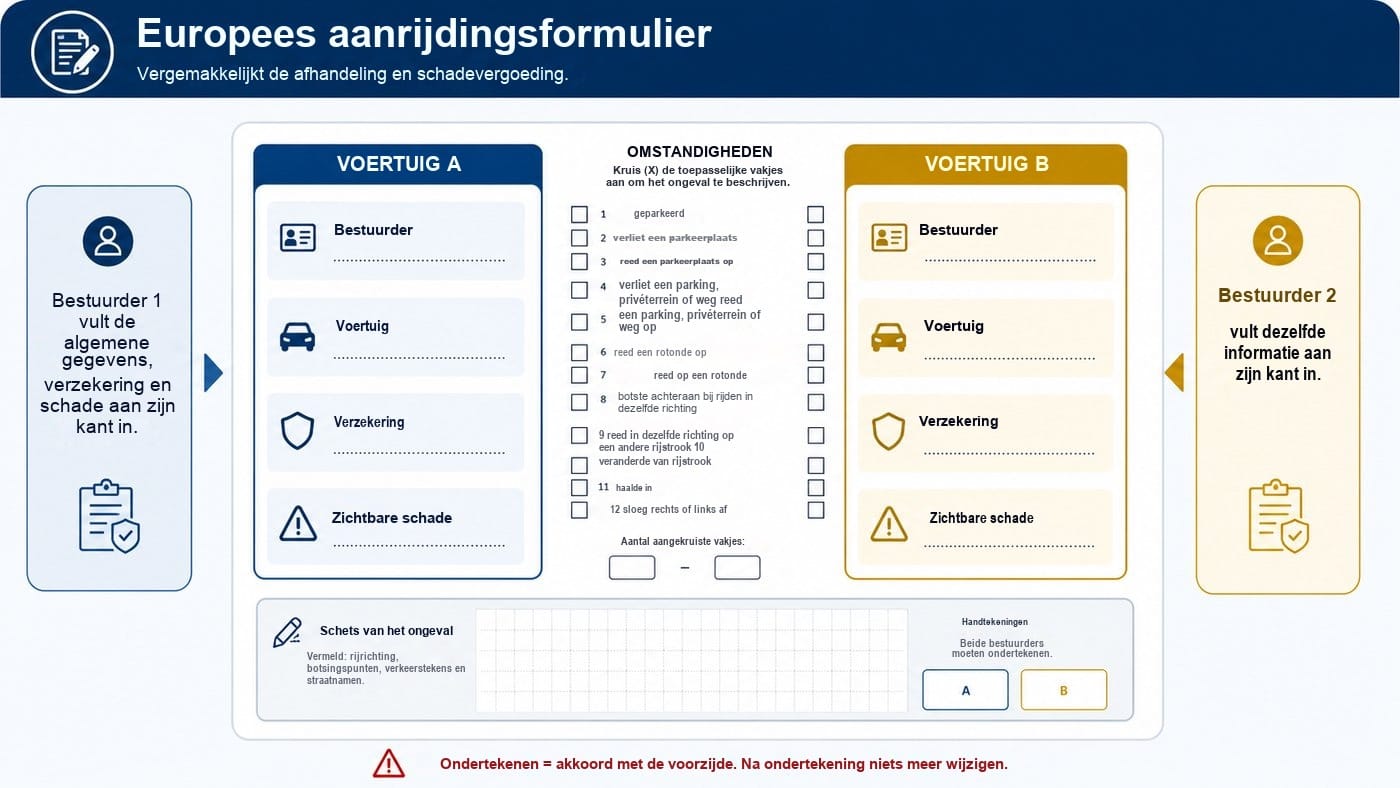Het aanrijdingsformulier