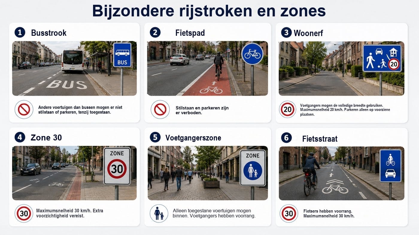 Bijzondere rijstroken en zones