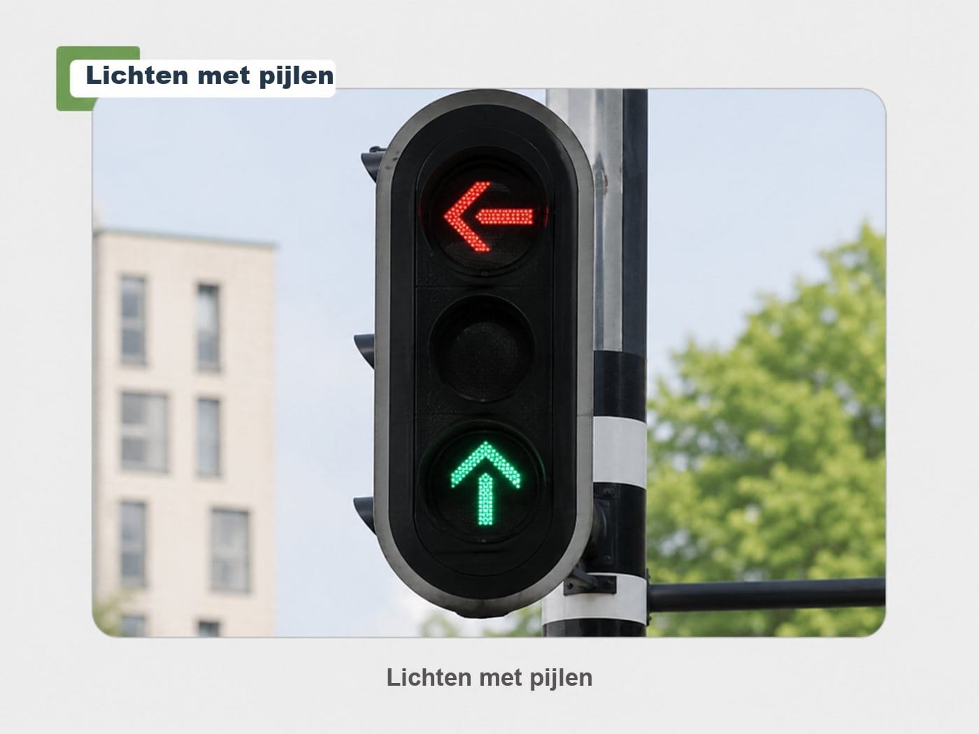 Pijlen op de rijstroken