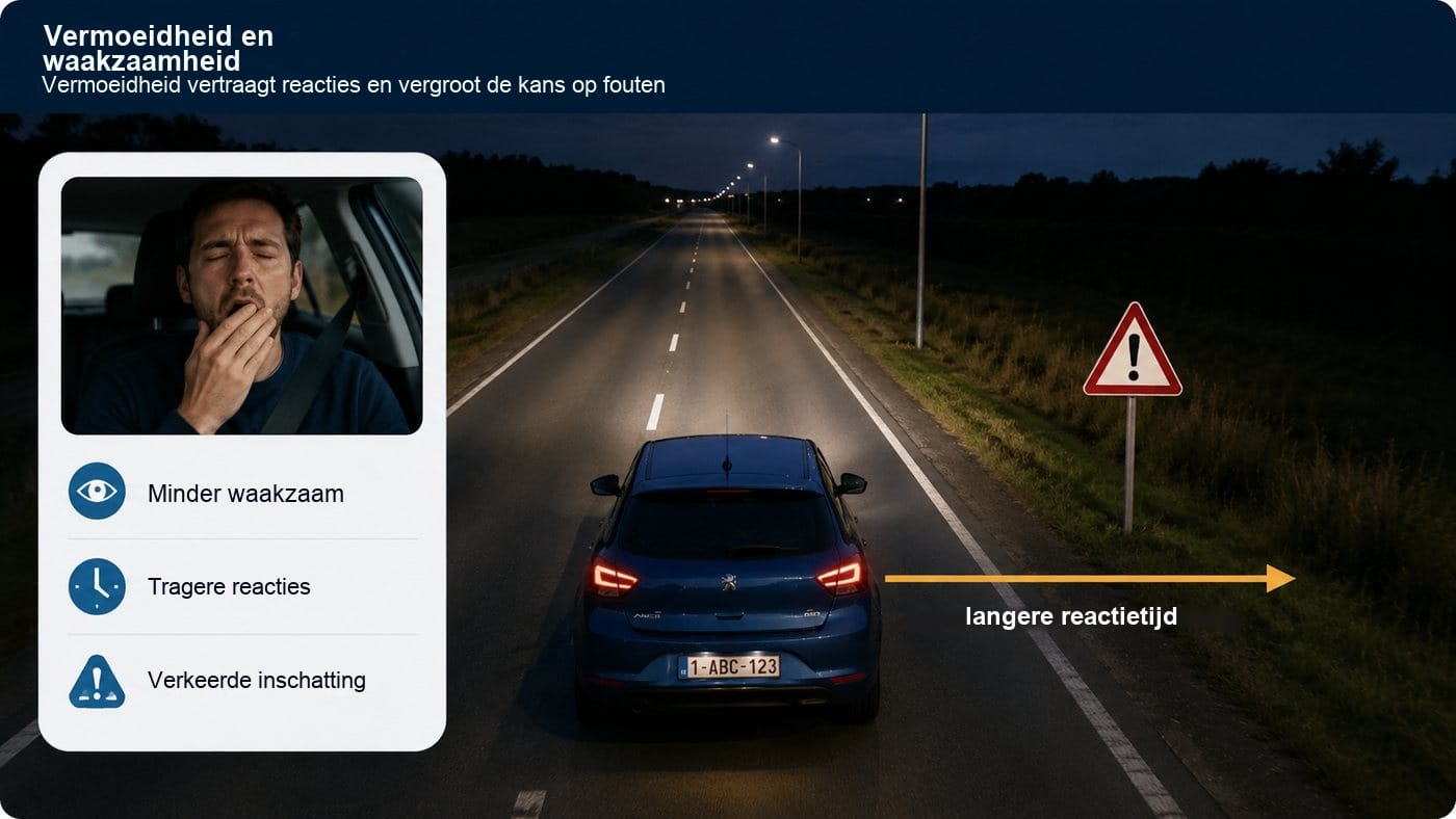 Vermoeidheid: een tijdelijke ongeschiktheid om te besturen