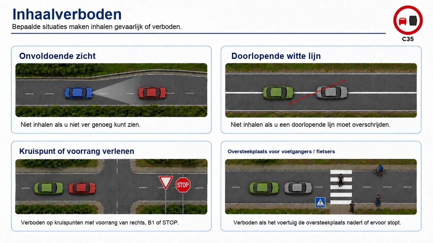 Inhaalverboden: gedetailleerde regels