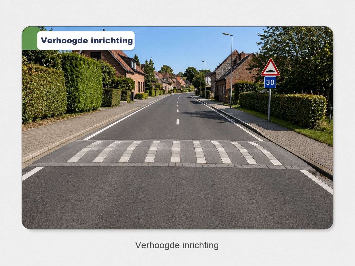 Verkeerseiland/verdrijvingsvlak — Verhoogde inrichting