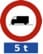 C23 + 5 t — Vrachtauto's verboden, beperkt tot voertuigen van meer dan 5 t