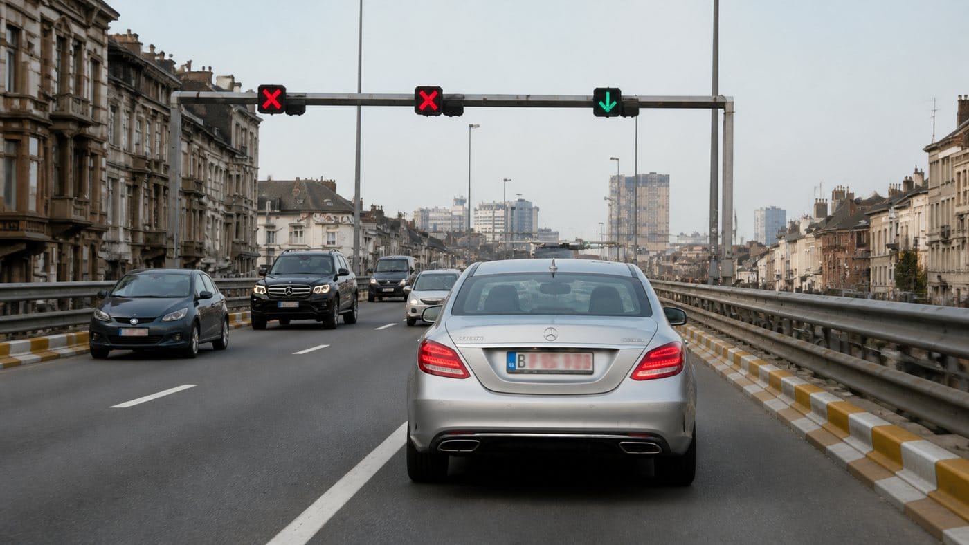 Lichten boven de rijstroken