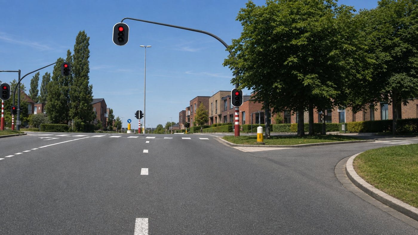 Rood licht en rechts afslaan