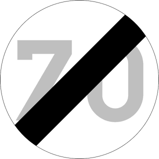 Verkeersbord C45: einde van de snelheidsbeperking (andere versies)