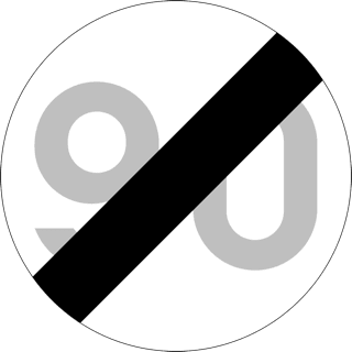 Verkeersbord C45: einde van de snelheidsbeperking (andere versies)